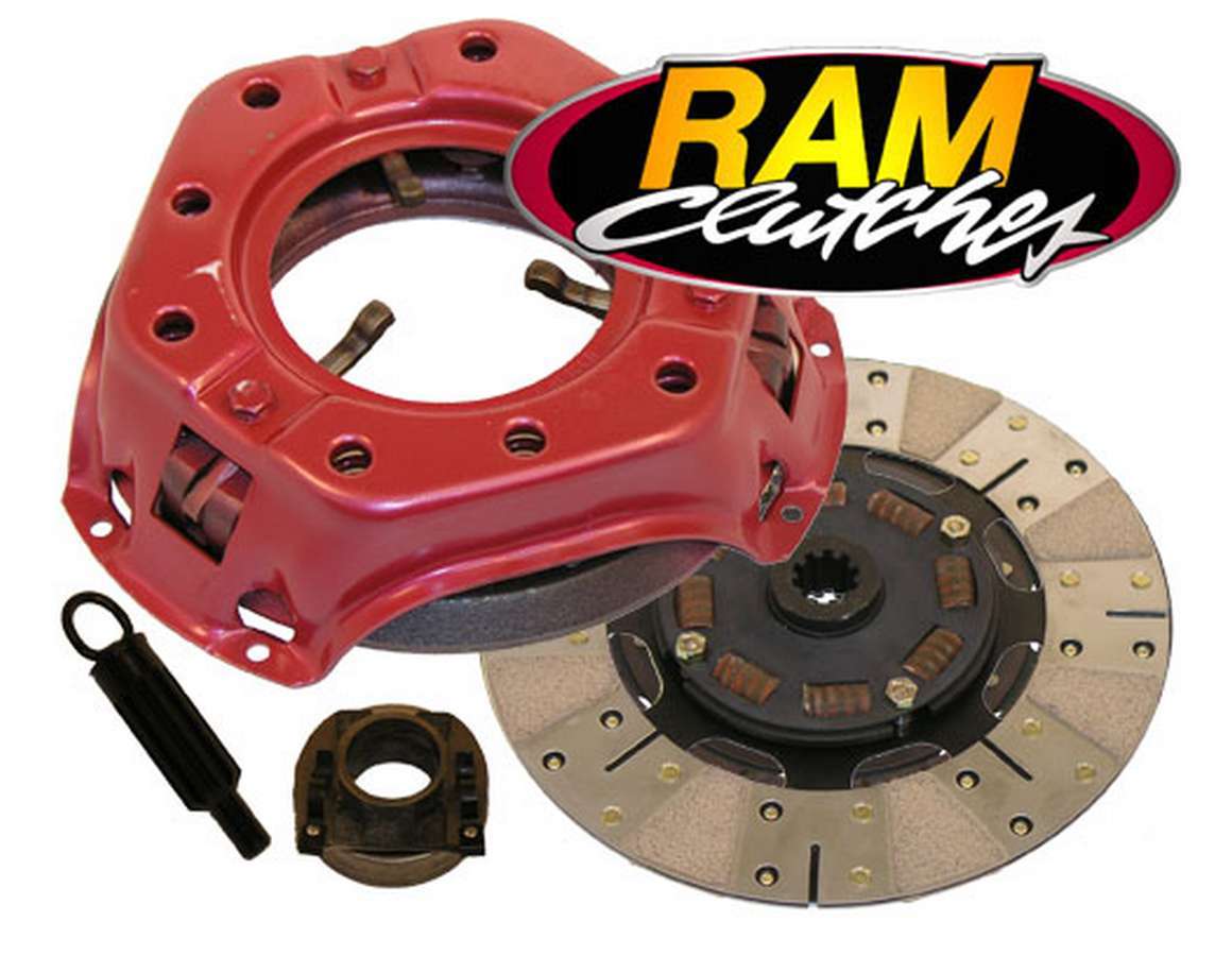 Ram Clutch 98502 - Clutch Kit, Power Grip, Single Disc, 10-1/2 in Diameter, 1-1/16 in x 10 Spline, Sprung Hub, Metallic / Organic, Ford, Kit