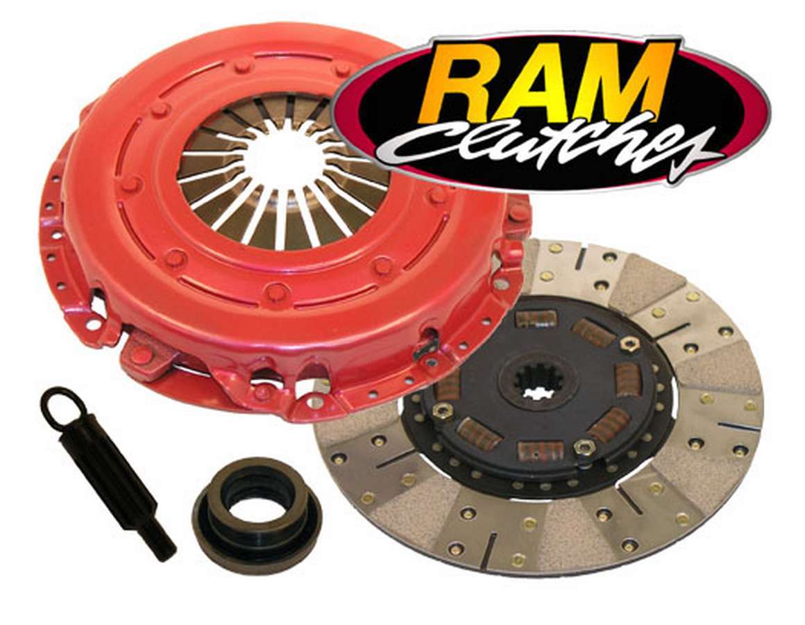 Ram Clutch 98794 - Clutch Kit, Power Grip, Single Disc, 10-1/2 in Diameter, 1-1/16 in x 10 Spline, Sprung Hub, Metallic / Organic, V8, Ford Mustang 1986-2000, Kit