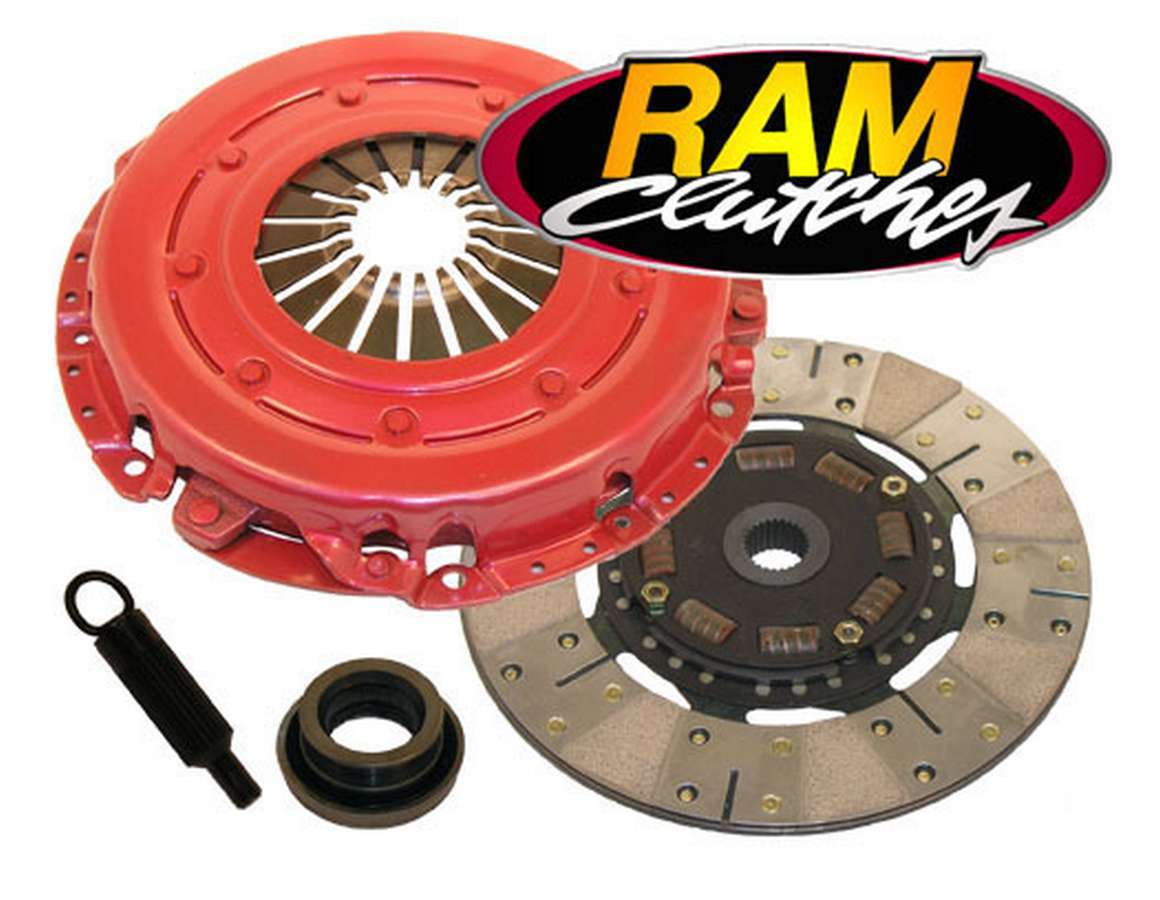 Ram Clutch 98794HDT - Clutch Kit, Power Grip HD, Single Disc, 10-1/2 in Diameter, 1-1/8 in x 26 Spline, Sprung Hub, Metallic, V8, Ford Mustang 1986-2000, Kit