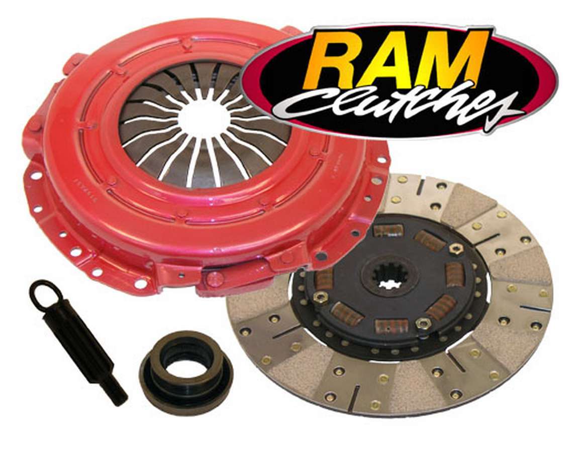 Ram Clutch 98951 - Clutch Kit, Power Grip, Single Disc, 11 in Diameter, 1-1/16 in x 10 Spline, Sprung Hub, Metallic / Organic, Ford Modular, Ford Mustang 1999-2004, Kit