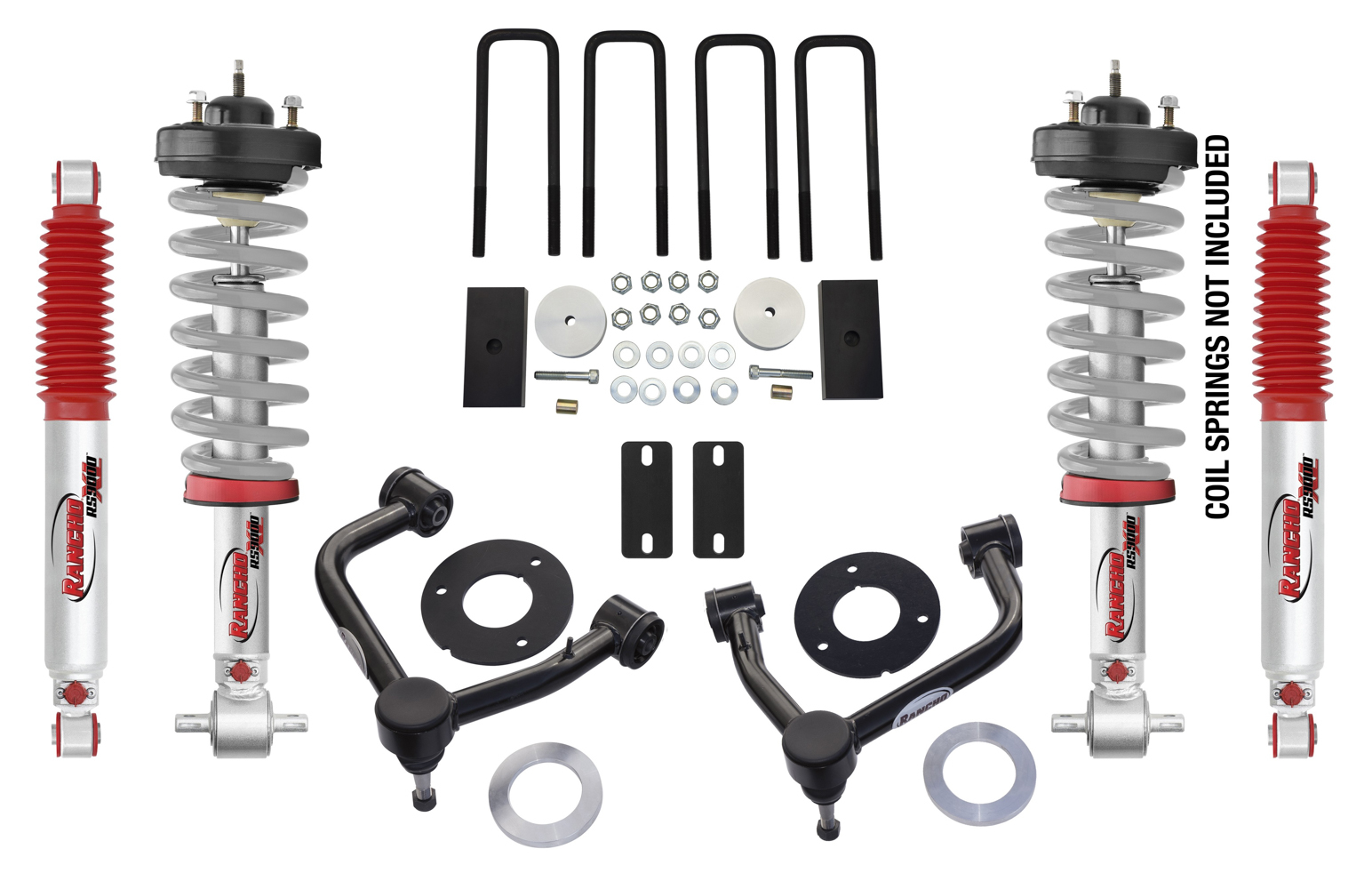 Rancho Suspension Lift Kits RS66311R9 Lift, Front 3.0 in. Lift, Rear 1.5 in. Lift, RS9000XL Shocks and Struts, Control Arms, Chevrolet, GMC, Kit thumbnail 3