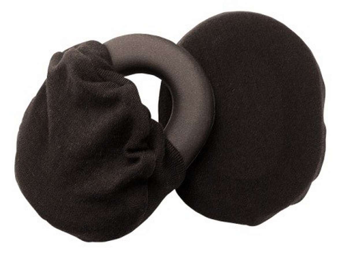 Racing Electronics 22658 - Headset Cushion Cover, Elastic, Cotton, Black, Over-Ear Headsets, Pair