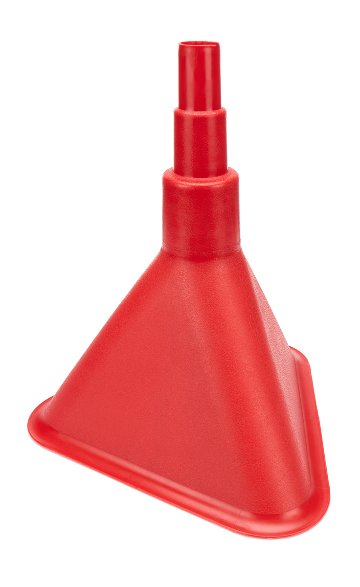 RCI 7011B Funnel, Triangular, 14-1/4 in Wide x 16 in Long, Plastic, Red, Each