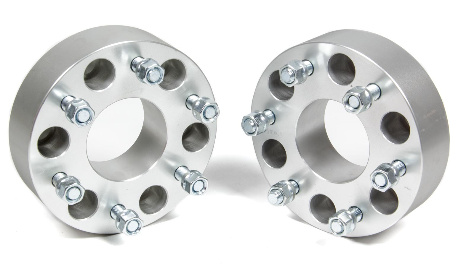 Rough Country 1101 Wheel Spacer, 6 x 5.50 in Bolt Pattern, 2 in Thick, Aluminum, Natural, Pair