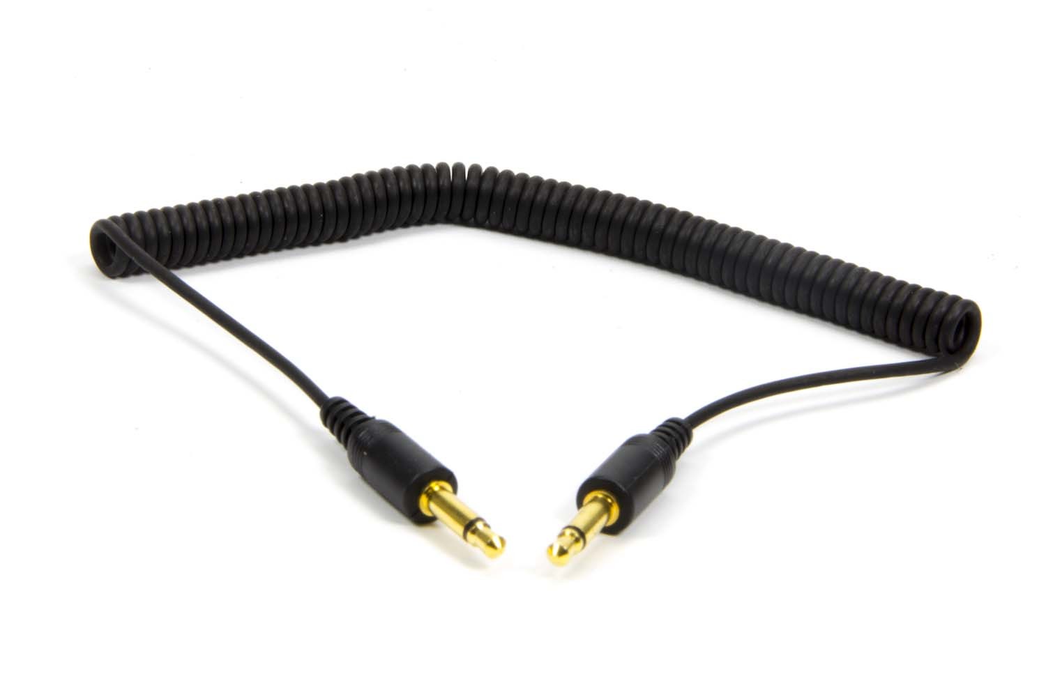 Raceceiver CC360 - Headphone Axillary Cord, 14 in Length, Coiled, Black, Each