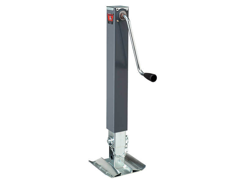 Trailer Jack - Bulldog - Square - Manual - 15 in Of Travel - 10000 lb Capacity - Steel - Gray Paint - Each