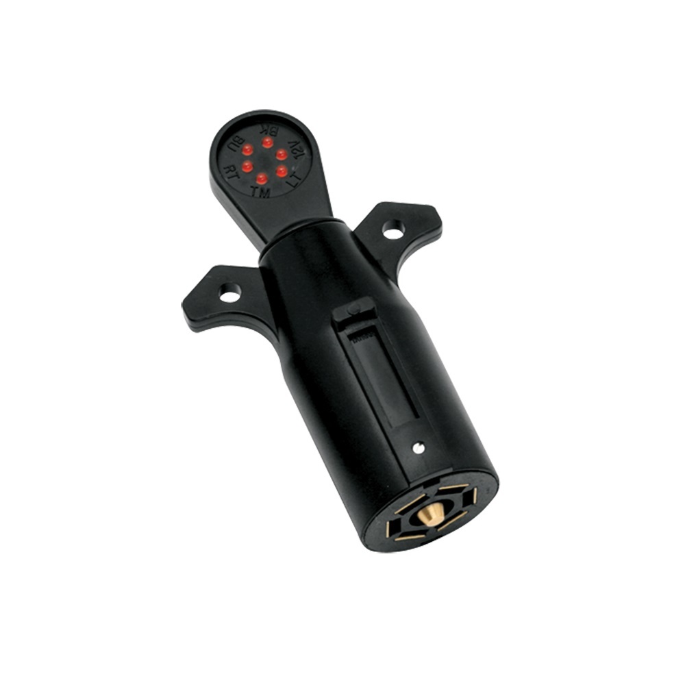 Trailer Light Tester - LED Display - Plastic - Black - Vehicle Side 7 Blade - Each