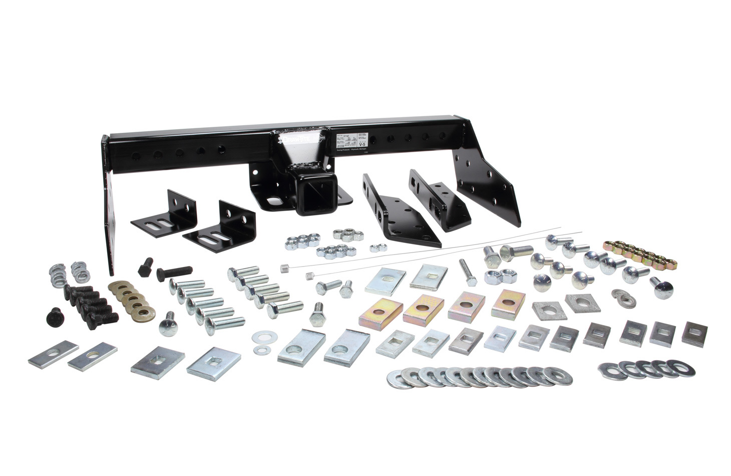 Hitch Receiver - Class III Hitch - 6000 lb Max Gross Weight - Steel - Black Powder Coat - GM Fullsize Van 2016-17 - Kit