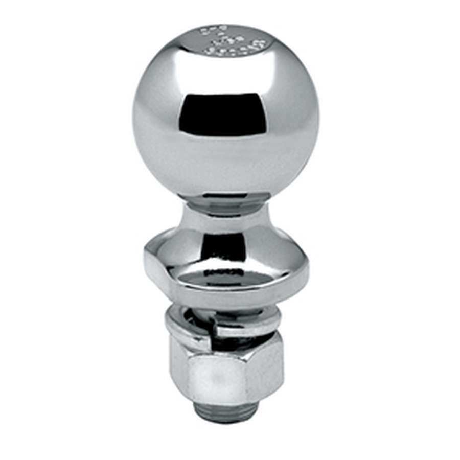 Hitch Ball - 2 in Ball - 3/4 in Shank - 3500 lb Capacity - Steel - Chrome - Each