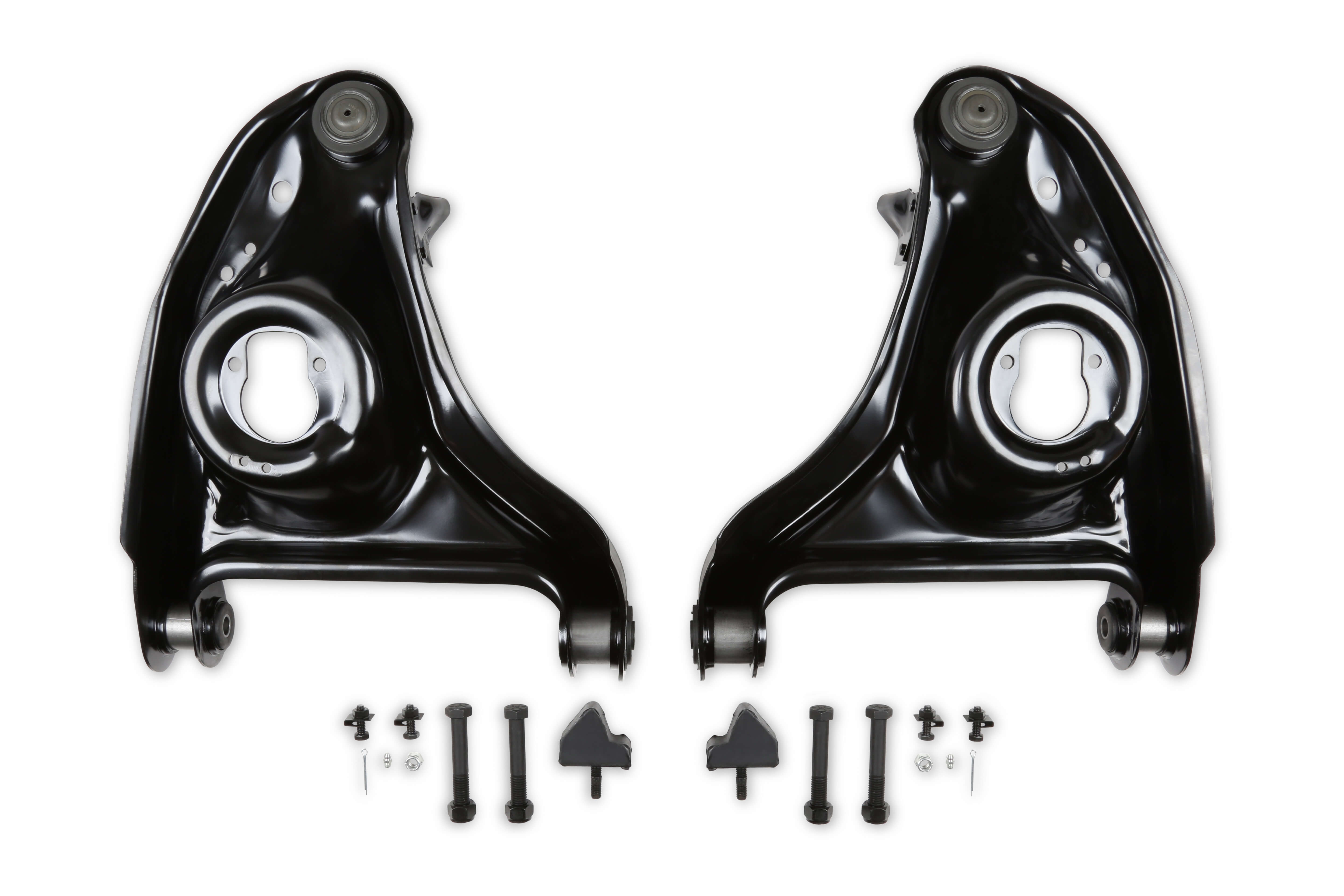 Rekudo RK100-21L Control Arm, Stamped, Driver / Passenger Side, Lower, Press-In Ball Joints, Steel, Black Paint, GM F-Body 1970-81, Pair