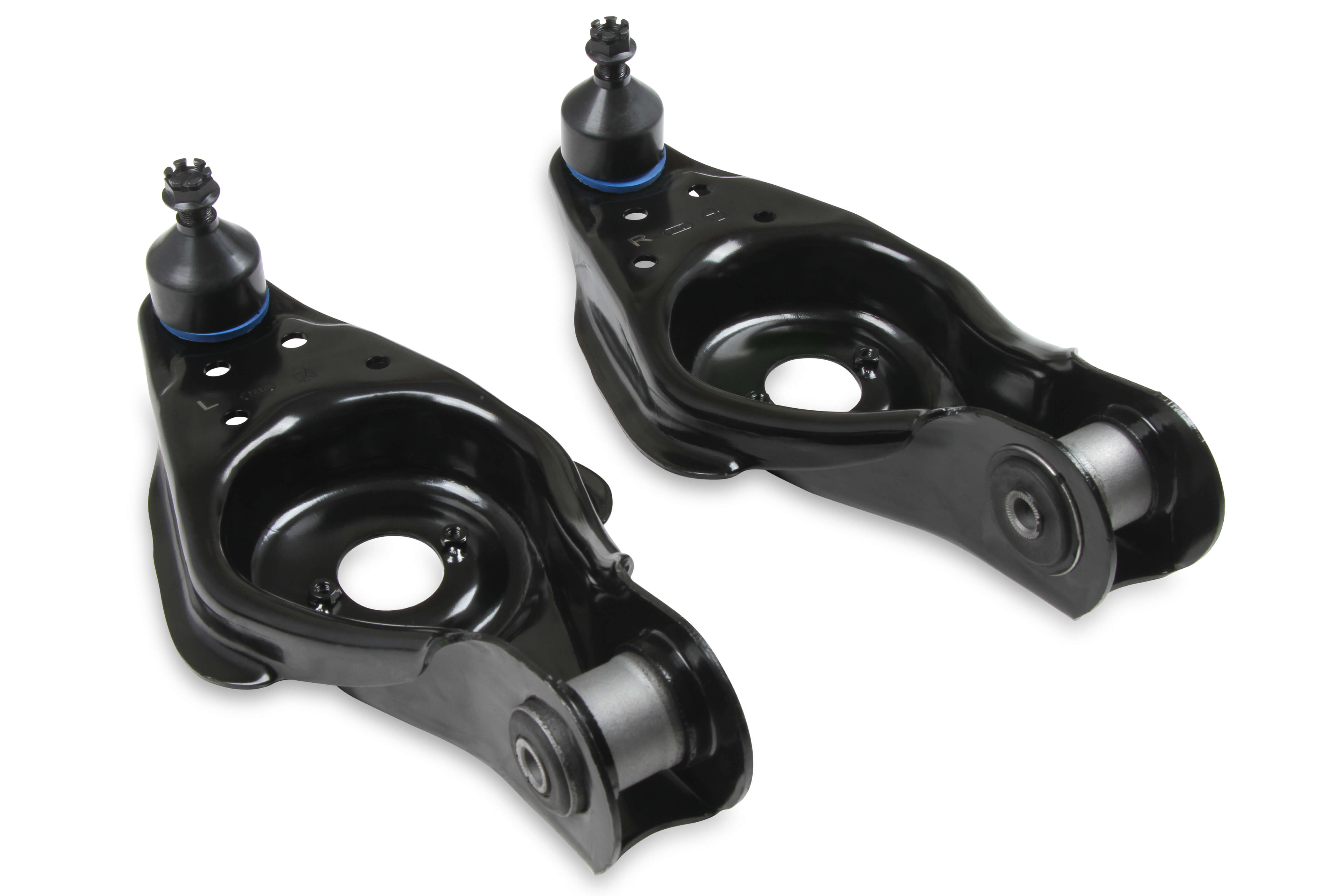 Rekudo RK100-27 Control Arm, Stamped, Driver / Passenger Side, Lower, Press-In Ball Joints, Steel, Black Paint, Dodge Fullsize Truck 1972-93, Pair