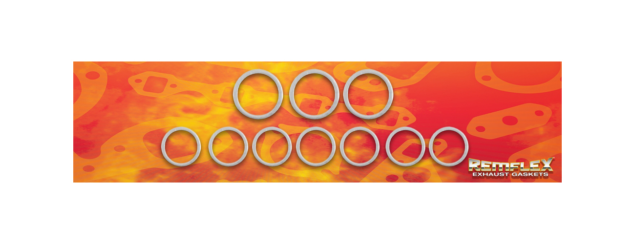 Remflex Gaskets 7013 - Exhaust Manifold / Header Gasket, 1-1/2 in ID x 1-7/8 in OD Crossover Pipe, 1-13/32 in ID x 2-9/32 in OD Head Connector, Graphite, Toyota 3.4L 1995-2004, Kit