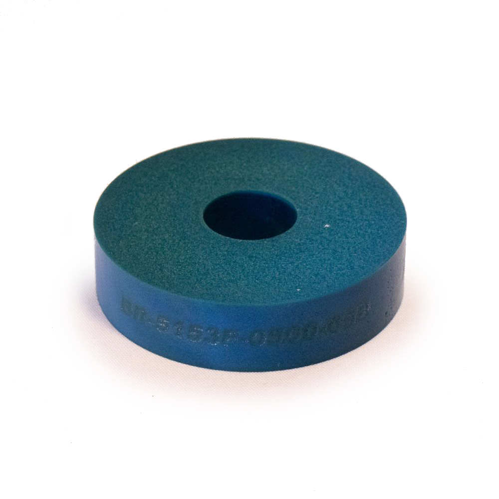 RE Suspension RE-BR-5150F-0500-65B Bump Stop Puck, 5150, 2 in OD, 1/2 in ID, 1/2 in Tall, 65 Durometer, Foam, Blue, Each