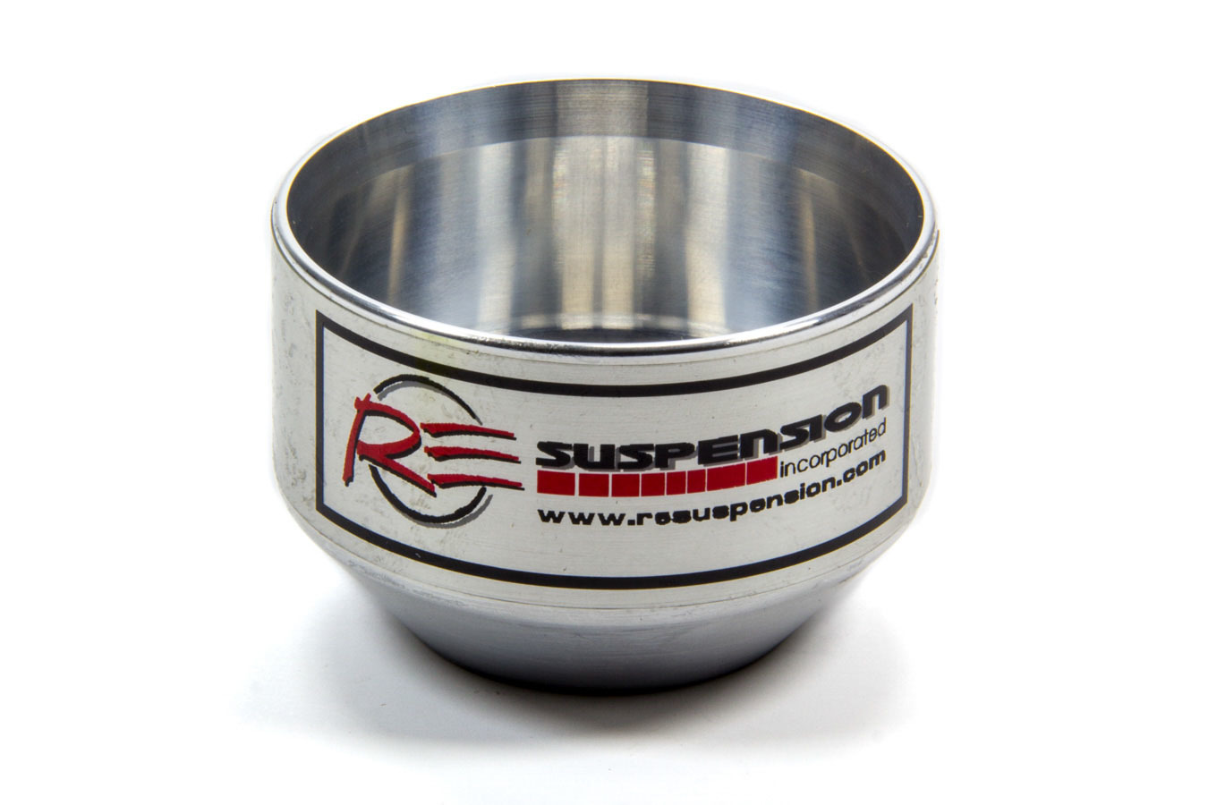 RE Suspension RE-BRCUP-14/1 Bump Stop Cup, 1 in Cup, 14 mm Shaft, Aluminum, Universal, Polished, Each