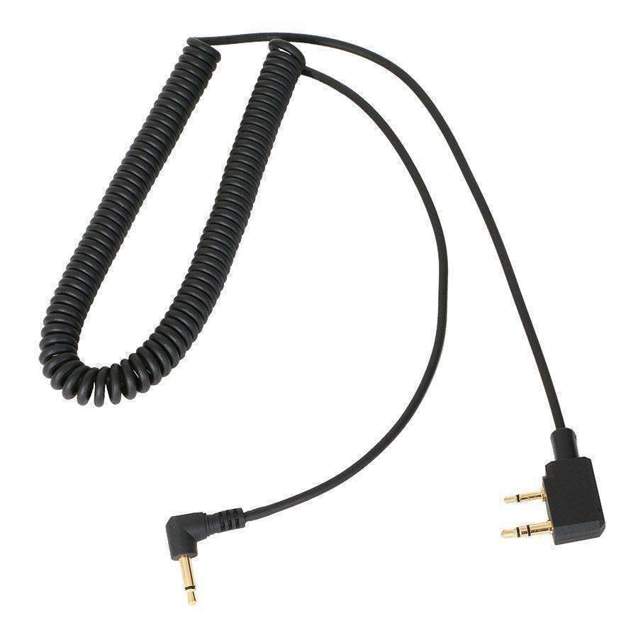 Rugged Radios CC-KEN-LSO - Headset Cable, 2 Pin, Spiral Cord, Listen Only, Rugged Handheld Radio, Each
