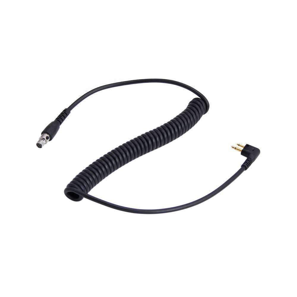 Rugged Radios CC-MOT Headset Cable, 2 Pin, Spiral Cord, Rugged Headset, Motorola Handheld Radio, Each