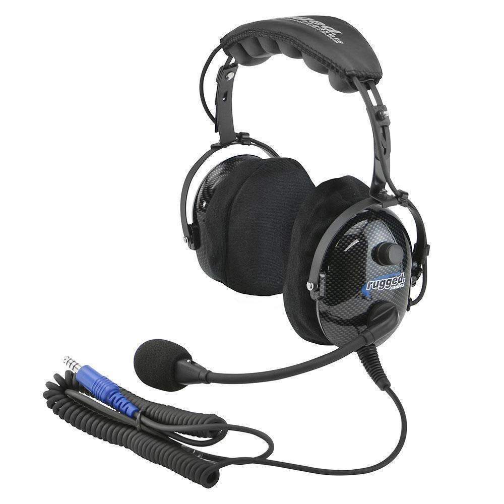 Rugged Radios H22-ULT - Headset, H22 Ultimate, 2-Way, 1/8 Input Jack, Over the Head, Plastic, Carbon Fiber Look, Each