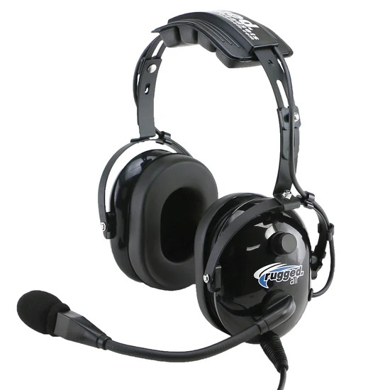 Headset - Rugged Air - 2-Way - 3.5 mm Input Jack - Over The Head - Plastic - Black - Each