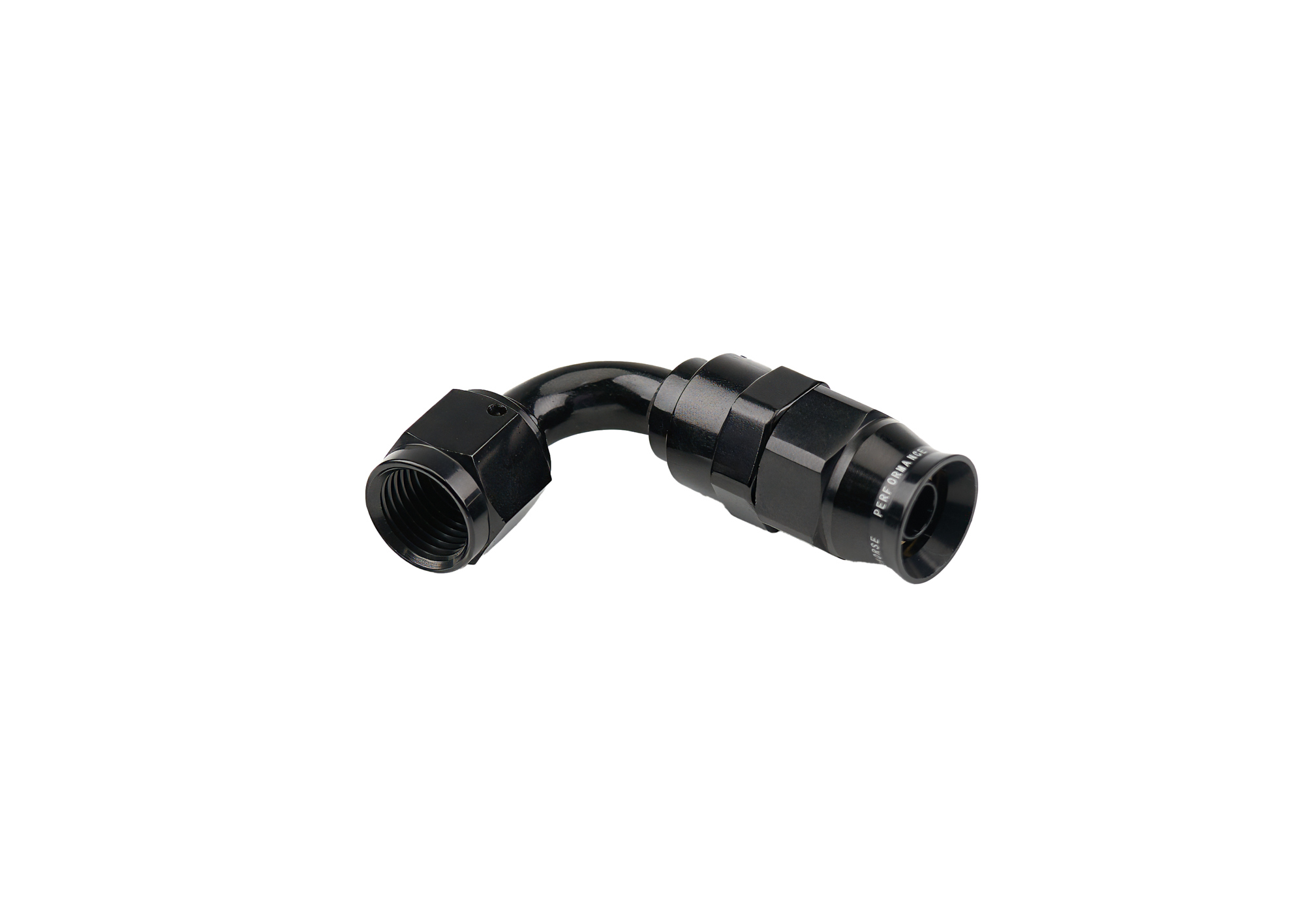6AN 100 Degree PTFE Reusable Hose End Black