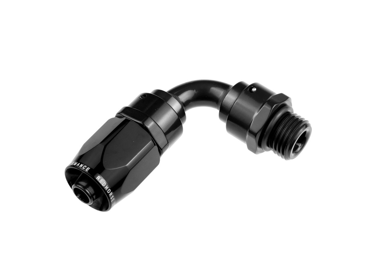 REDHORSE PERFORMANCE — REDHORSE PERFORMANCE 8AN Hose End 8AN ORB End 90Deg Tube Black