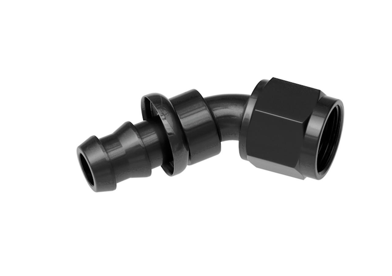 REDHORSE PERFORMANCE — REDHORSE PERFORMANCE 12AN Push Lock Hose End Black 45-Deg