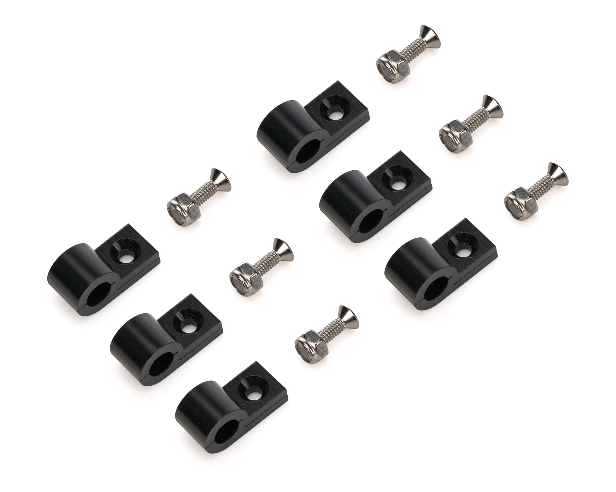 REDHORSE PERFORMANCE — REDHORSE PERFORMANCE 5/16in Black Aluminum Line Clamps 6/pkg