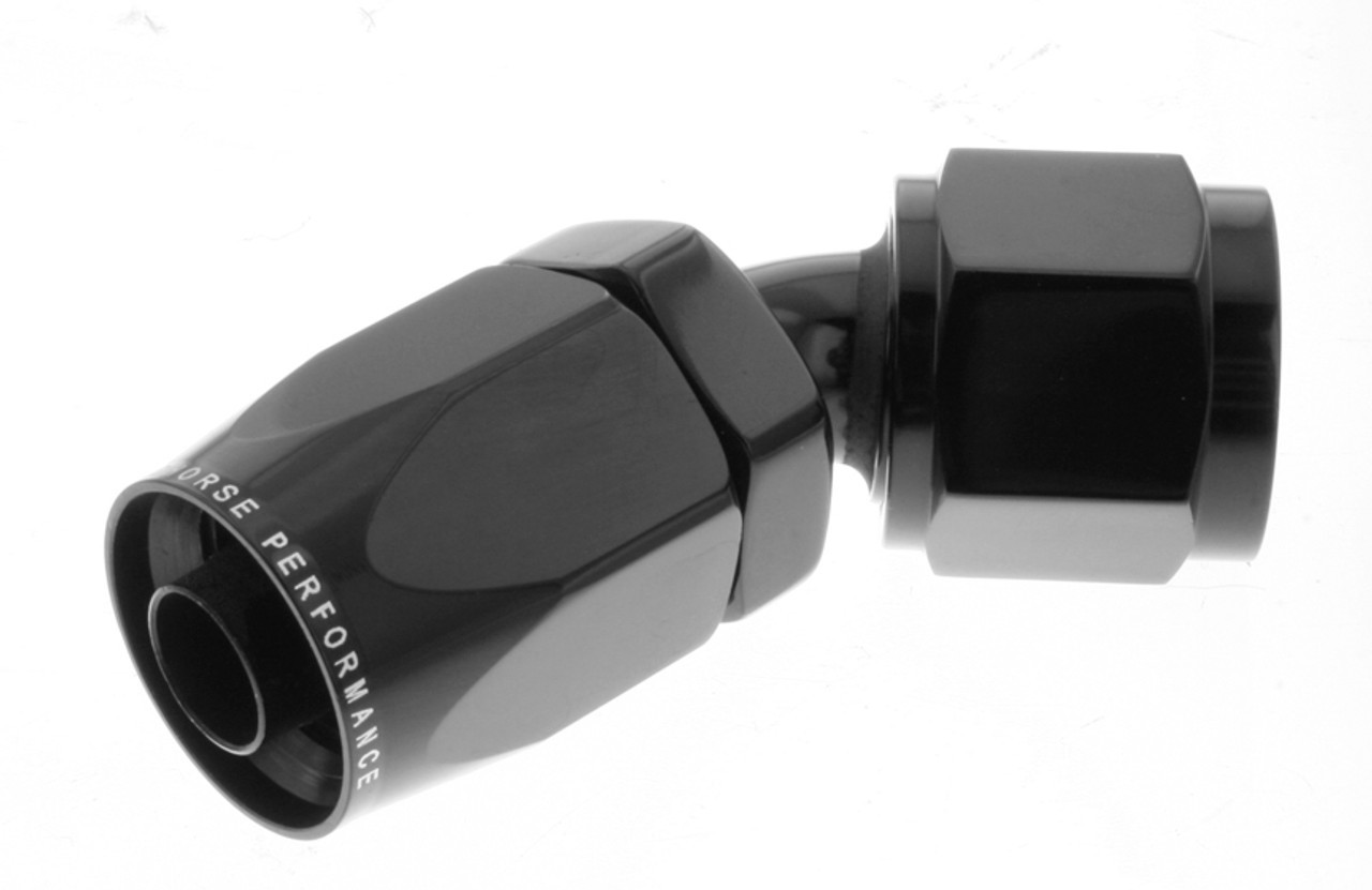 REDHORSE PERFORMANCE — REDHORSE PERFORMANCE 12AN 45Deg Female Alum Hose End Black