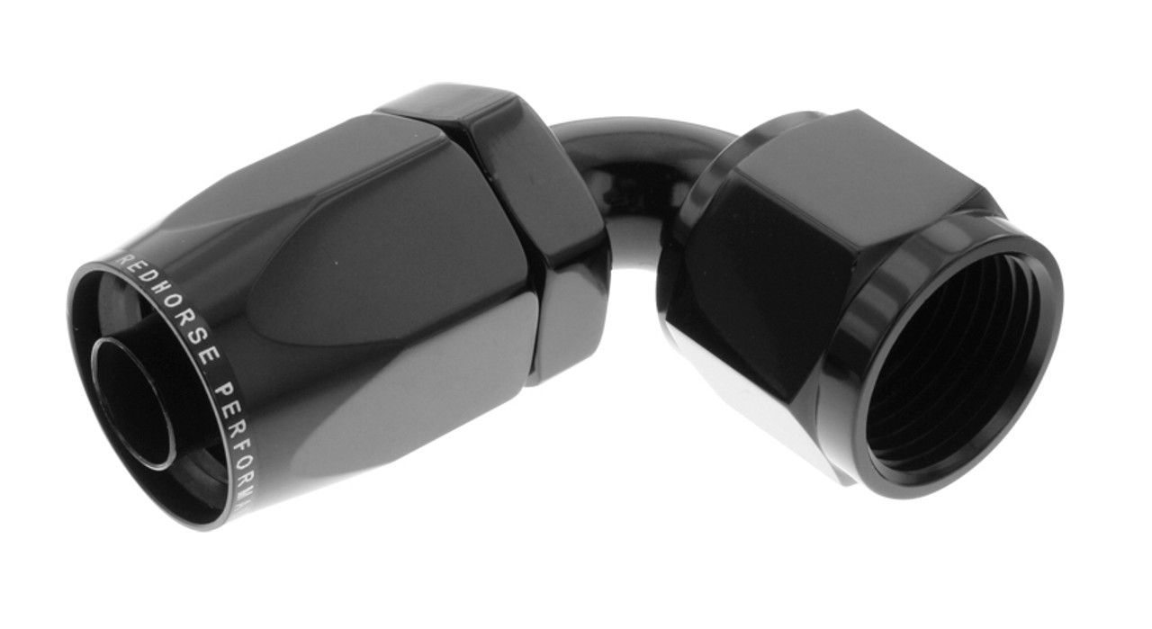 REDHORSE PERFORMANCE — REDHORSE PERFORMANCE 12AN Non-Swivel Hose End Black 90