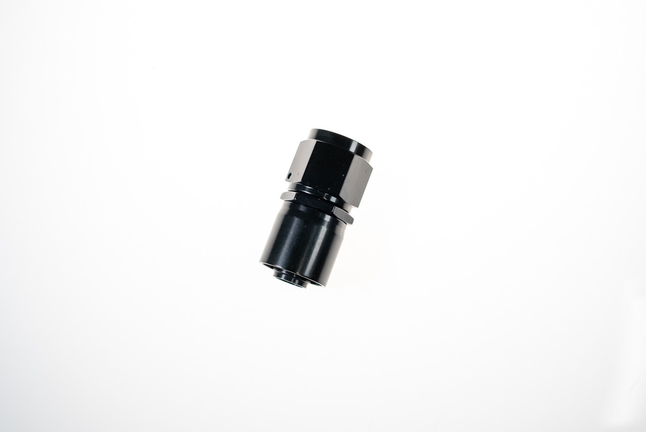12AN Straight Crimp Hose End Black