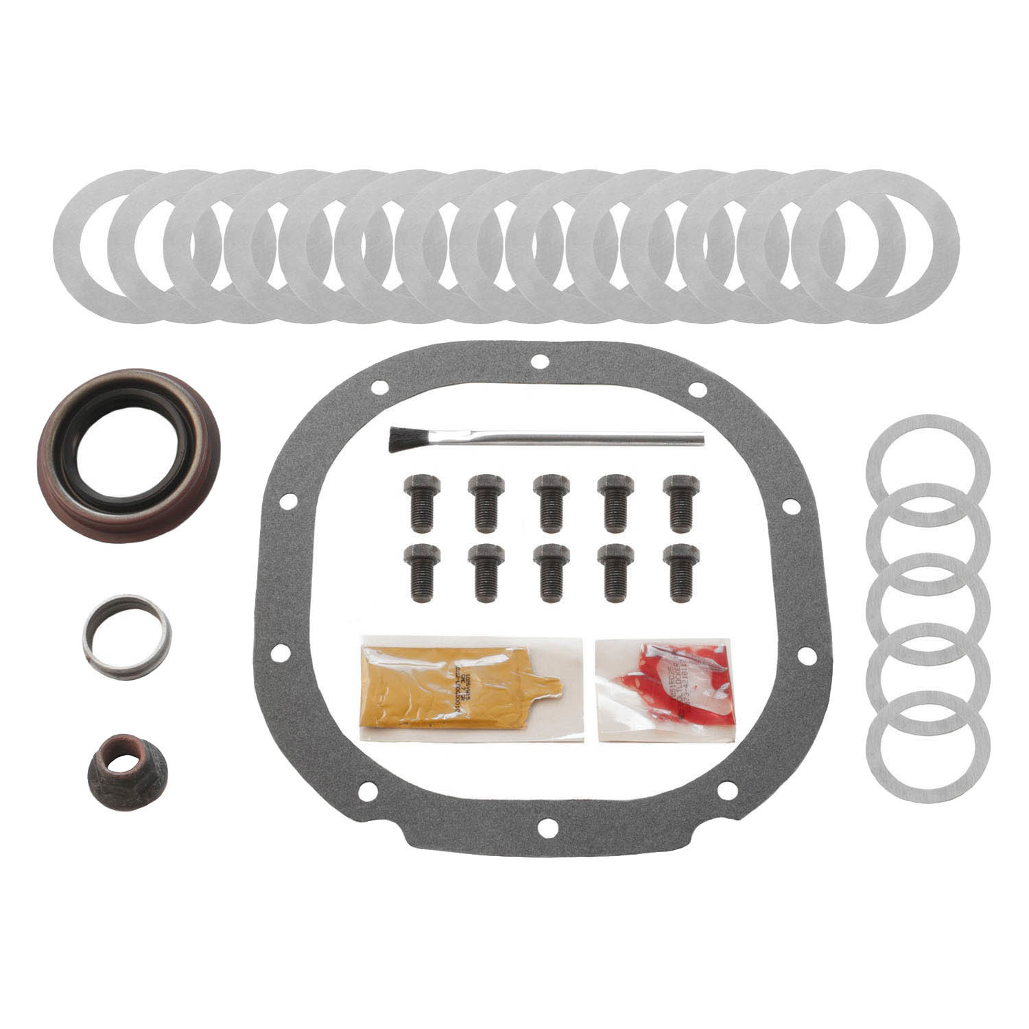 Richmond Gear 83-1043-B - Differential Installation Kit, Cover Gasket / Crush Sleeve / Pinion Seal / Pinion Shims, Ford 8.8 in, Kit