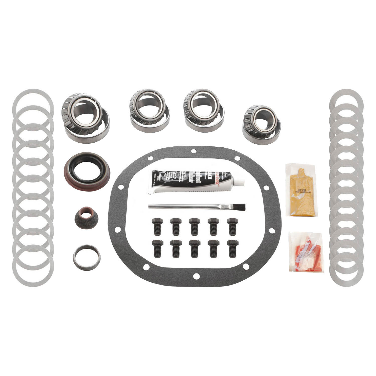 Richmond Gear 83-1045-1 - Differential Installation Kit, Bearings / Crush Sleeve / Gaskets / Hardware / Seals / Shims / Thread Locker, Ford 7.5 in, Kit