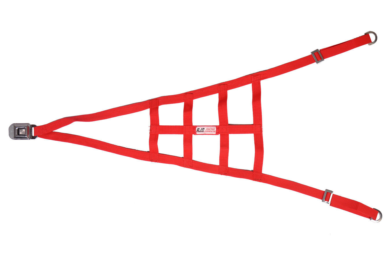 RJS Safety 10001504 - Roll Cage Net, Nylon Webbing, Triangle, Red, Sprint Car, Kit