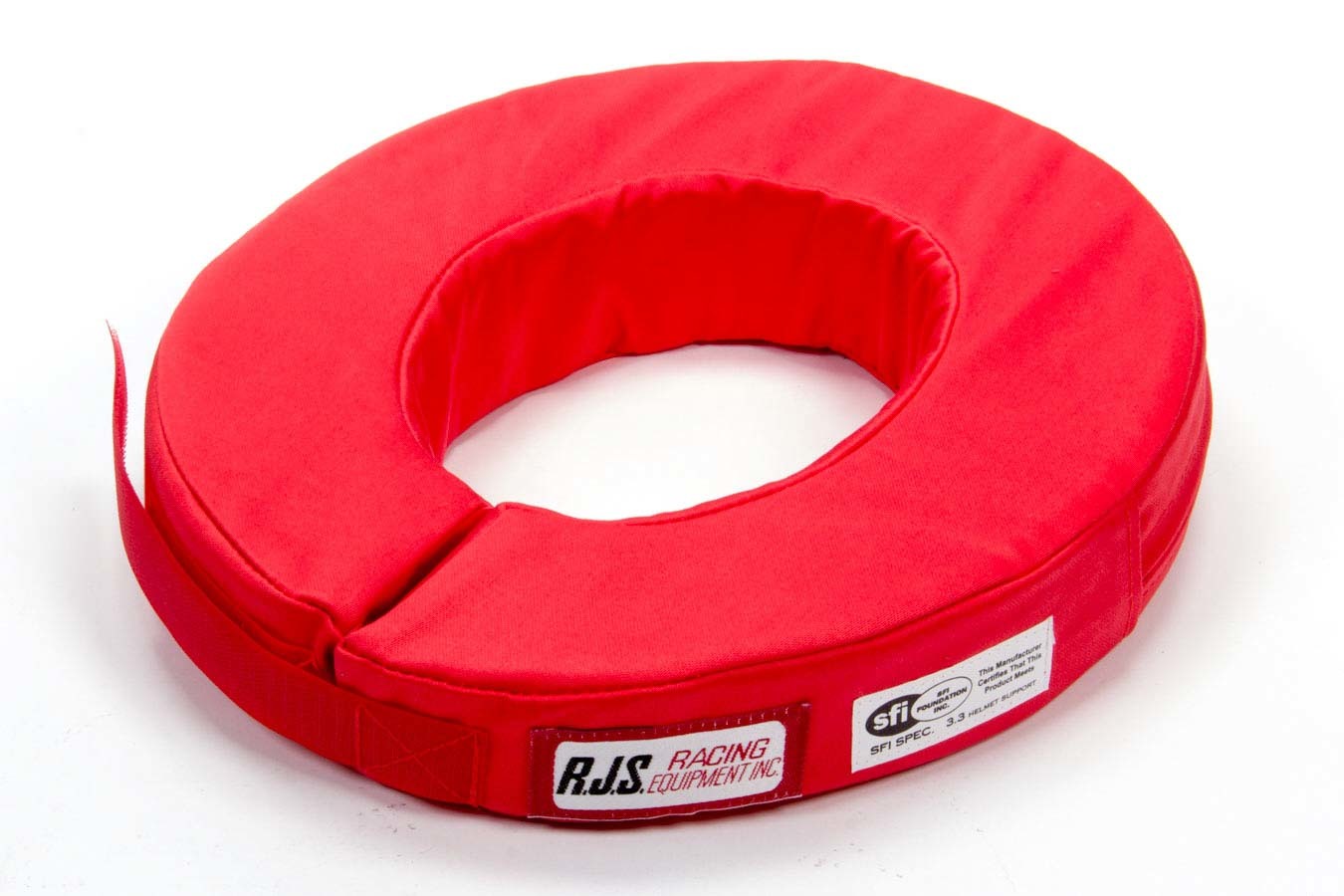 RJS Safety 11000404 Neck Support, 360 Degree, SFI 3.3, Padded, Fire Retardant Cotton, Red, Each