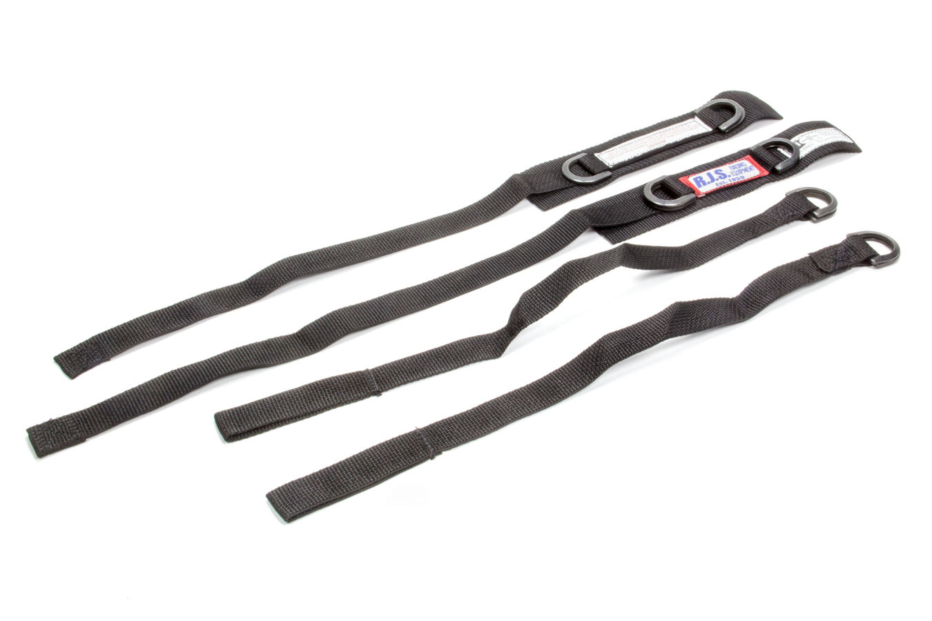 RJS Safety 11001701 Arm Restraint Harness, SFI 3.3, Individual Straps, 1 in D-Ring, Black, Junior Dragster, Pair