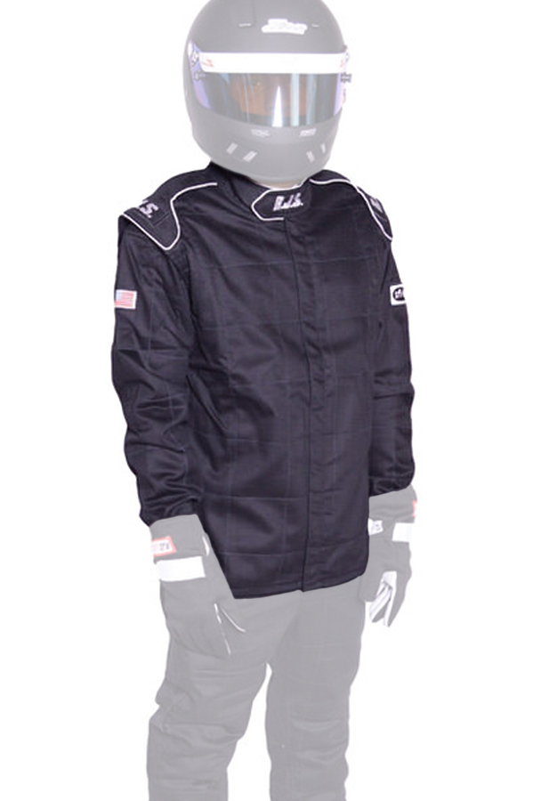RJS Safety 200430106 Driving Jacket, Elite Series, SFI 3.2A/5, Double Layer, Fire Retardant Cotton, Black, X-Large, Each