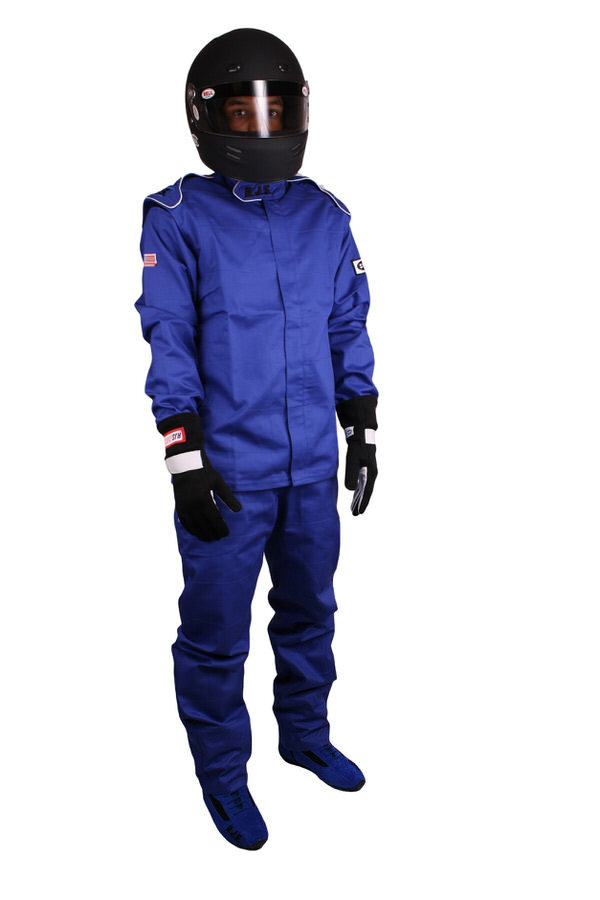 RJS Safety 200440303 Driving Pants, Elite Series, SFI 3.2A/5, Double Layer, Fire Retardant Cotton, Blue, Small, Each
