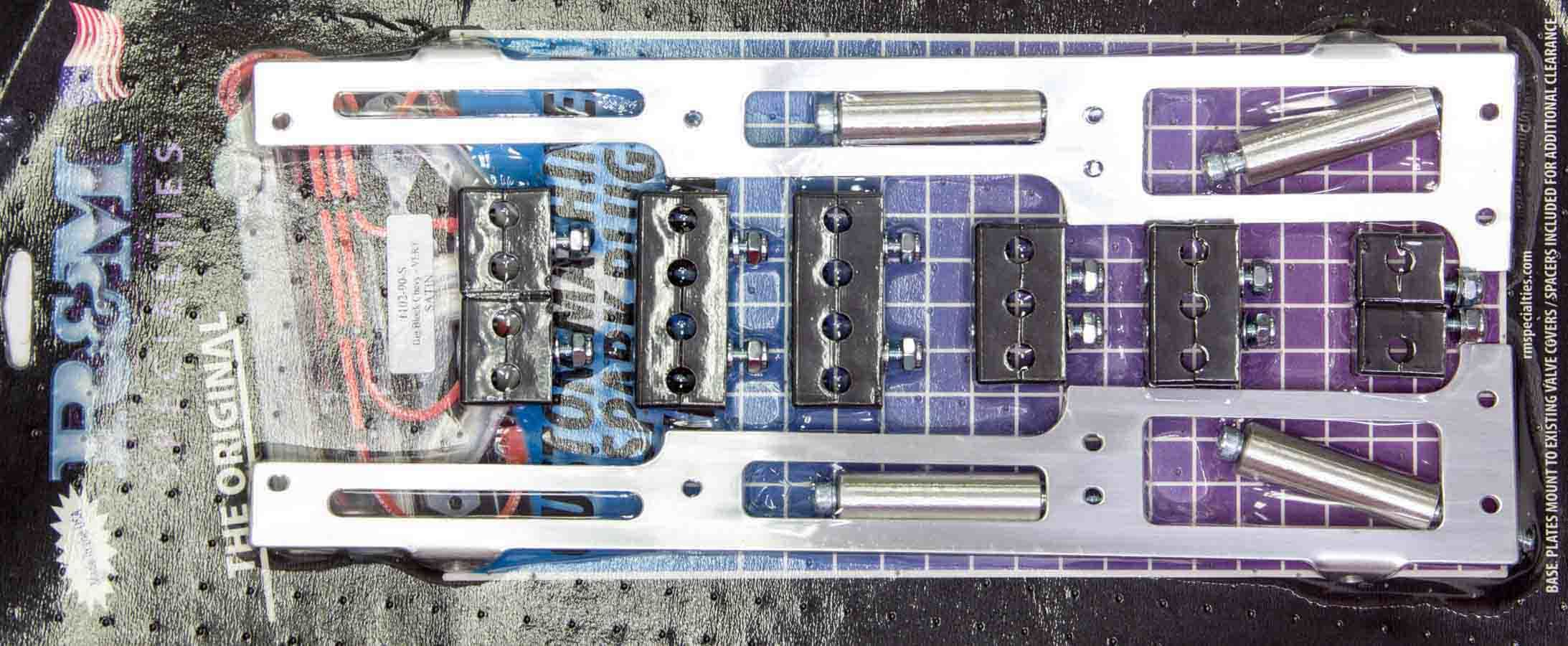 R&M Specialties 1102-90S Spark Plug Wire Loom, Valve Cover Mount, 7-9 mm, Black / Satin, Big Block Chevy, Kit