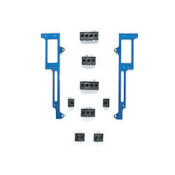 R&M Specialties 1110B Spark Plug Wire Loom, Valve Cover Mount, 7-9 mm, Black / Blue Anodized, Pontiac V8, Kit
