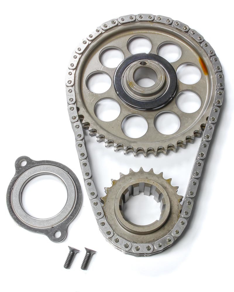 Rollmaster Romac CS10065 - Timing Chain Set, Gold Series, Double Roller, Keyway Adjustable, Billet Steel, Ford Cleveland / Modified, Kit