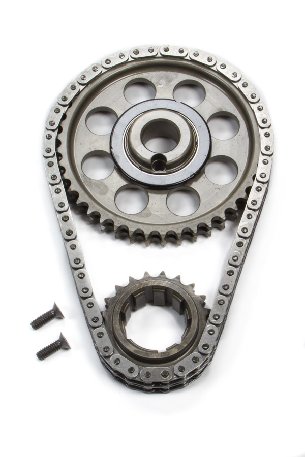 Rollmaster Romac CS3071 - Timing Chain Set, Gold Series, Double Roller, Keyway Adjustable, Needle Bearing, Billet Steel, Small Block Ford, Kit