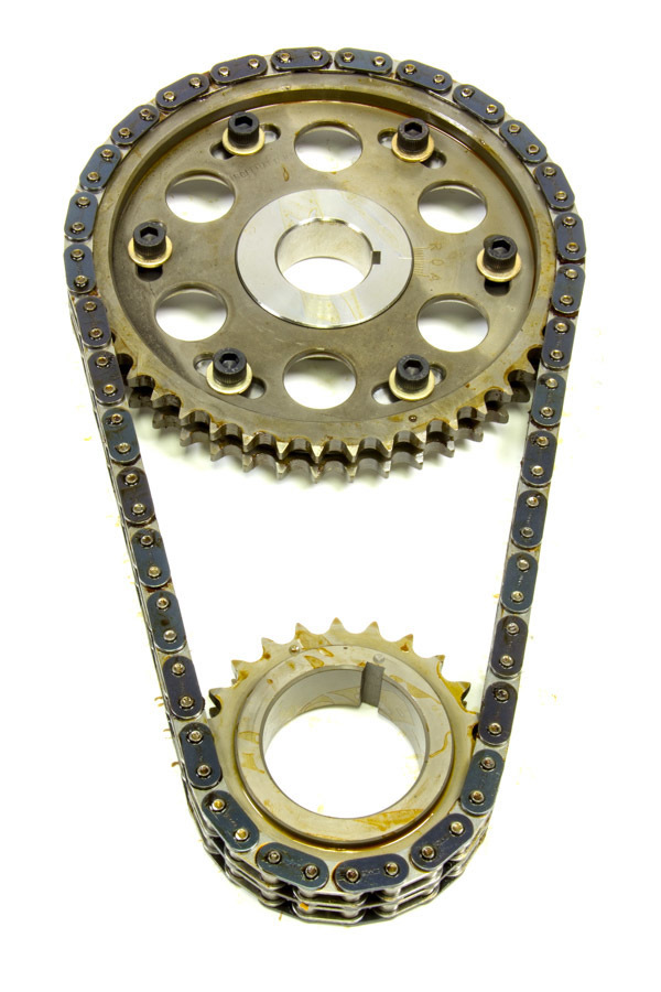Rollmaster Romac CS5200 - Timing Chain Set, Gold Series, Double Roller, Keyway Adjustable, Needle Bearing, Billet Steel, Small Block Mopar, Kit