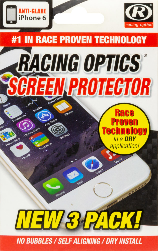 Racing Optics 1X-ROAG135-IP6 - Screen Protector, Phone, Single Layer, Anti-Glare Coating, iPhone 6, Pair