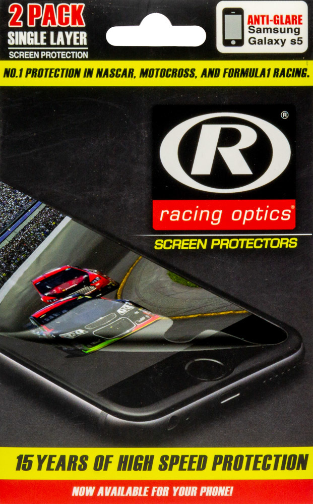 Racing Optics 1X-ROAG135-SS5 - Screen Protector, Phone, Single Layer, Anti-Glare Coating, Samsung Galaxy s5, Pair