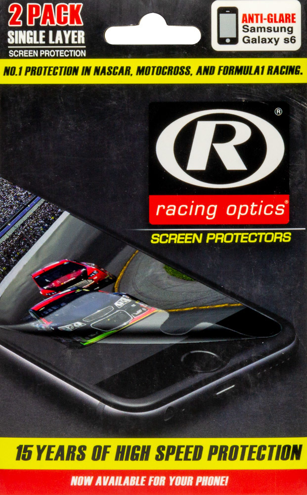 Racing Optics 1X-ROAG135-SS6 - Screen Protector, Phone, Single Layer, Anti-Glare Coating, Samsung Galaxy s6, Pair