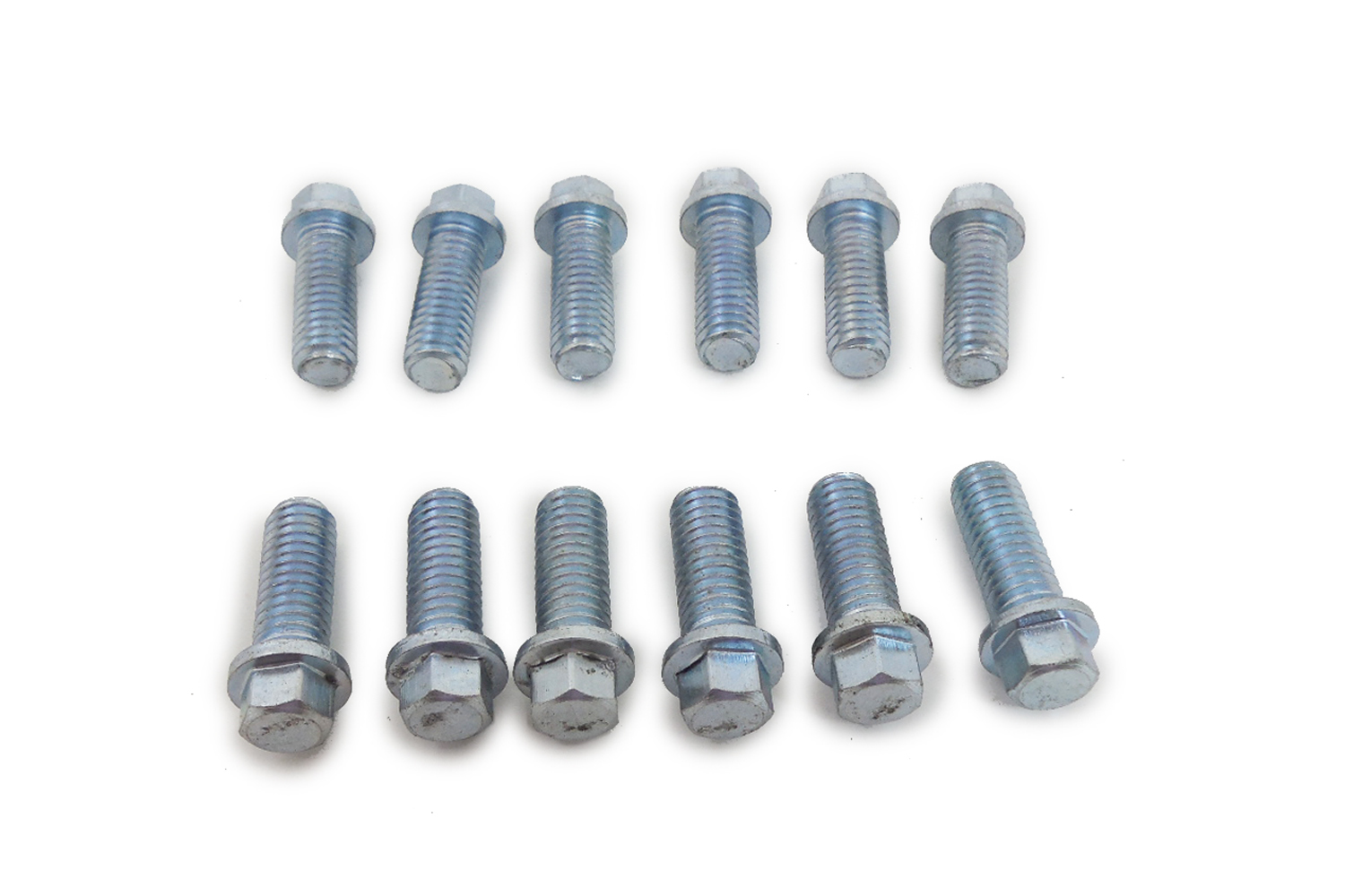 Racing Power Company R0938 Header Bolt, 3/8-16 in Thread, 1.000 in Long, Hex Head, Steel, Zinc Plated, Universal, Set of 12
