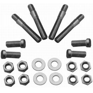 Racing Power Company R0999 Carburetor Stud, 5/16-18 and 5/16-24 in Thread, 2.000 in Long, Hex Nuts, Steel, Zinc Oxide, Kit