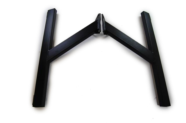 Racing Power Company R1907 Engine Cradle, 2 Piece, 1 x 2 in Rectangle Tube, Steel, Black Powder Coat, Small Block Chevy, Each