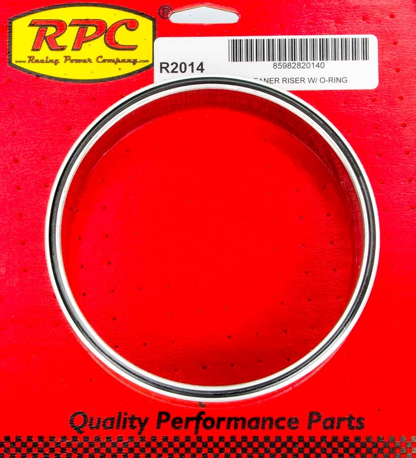 Racing Power Company R2014 Air Cleaner Spacer, Sure Seal, 1-1/4 in Thick, 5-1/8 in Carb Flange, Aluminum, Natural, Each