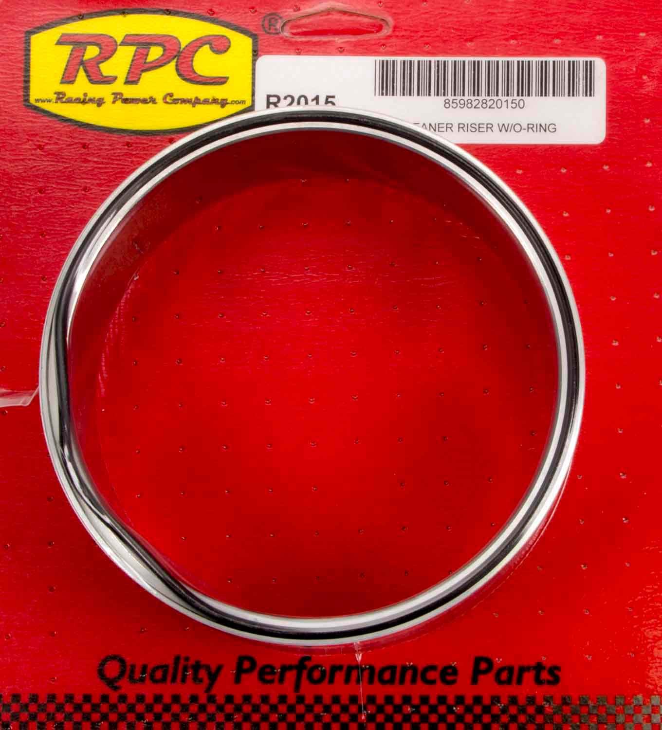 Racing Power Company R2015 Air Cleaner Spacer, Sure Seal, 2-1/4 in Thick, 5-1/8 in Carb Flange, Aluminum, Natural, Each