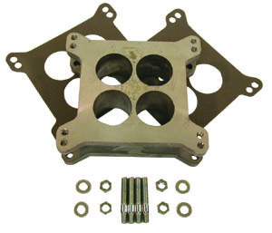 Racing Power Company R2048 Carburetor Spacer, 1-11/16 in Thick, 4 Hole, Square Bore, Aluminum, Natural, Each